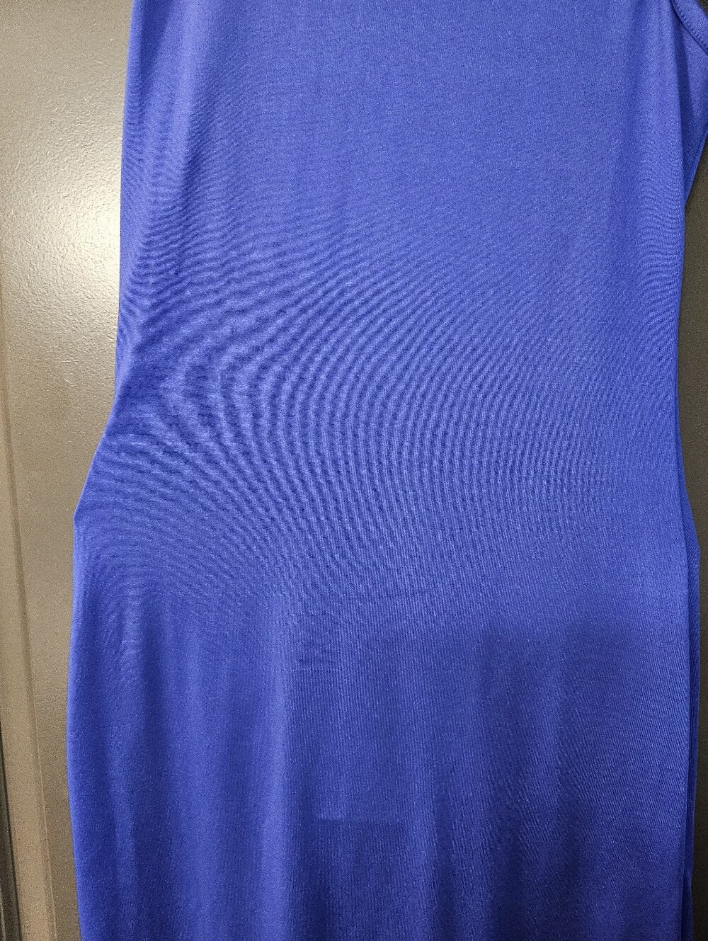 Lomg Blue Side Split Dress - Picture 2 of 4